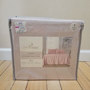NEW Ardour, King Light Pink Luxury Sheets
